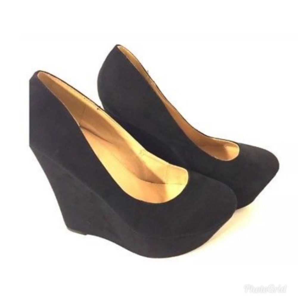 DBDK Black Velvet Platforms Wedges